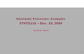 Stochastic Processes: Examples - Stanford Universitystatweb.stanford.edu/~jtaylo/courses/stats116/simulation/processes.pdfStochastic Processes Stochastic Processes Poisson Process