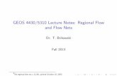 GEOS 4430/5310 Lecture Notes: Regional Flow and Flow Nets …brikowi/Teaching/... · 2013-10-15 · Vertical Averaging I from a regional point of view, typical aquifers are wide and