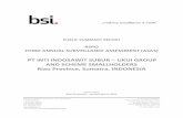 PUBLIC SUMMARY REPORT · 2014-11-02 · PUBLIC SUMMARY REPORT RSPO THIRD ANNUAL SURVEILLANCE ASSESSMENT (ASA3) PT INTI INDOSAWIT SUBUR – UKUI GROUP AND SCHEME SMALLHOLDERS Riau