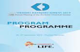 PROGRAM PROGRAMME...PROGRAM PROGRAMME 25.-27. september 2019 • Maribor, Slovenija 2525th Annual Meeting of the Slovenian Chemical Society