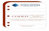 CODED CODING OBSTACLES DISTRICTS ENCOUNTER DAILY CODED... · 2019-07-11 · CODED Coding Obstacles Districts Encounter Daily Oklahoma State Department of Education - i INTRODUCTION