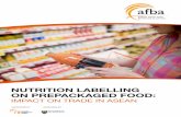 NUTRITION LABELLING ON PREPACKAGED FOODafba.co/wp-content/uploads/2018/02/Nutrition-Labelling...consumed (prepared cereal food, bread and milk products, canned meat, fish, vegetable,