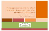 Programación del departamento de matemáticas · 2013-11-28 · Programación del departamento de matemáticas Curso 2013/14 Granada|I.E.S. Generalife 5 Las competencias básicas