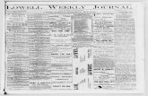 LOWELL WEEKLY JOURNALlowellledger.kdl.org/Lowell Weekly Journal/1872/05_May/05... · 2016-10-20 · LOWELL WEEKLY JOURNAL Oft coin Qraham'i Blook, Up SUin. "Liberty and Union—One