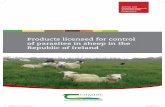 Products licensed for control of parasites in sheep in the ... · Products licensed for control of parasites in sheep in the Republic of Ireland Grassland Research Programme Animal
