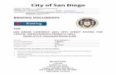 City of San DiegoJob Order Contract (JOC) SP17 Street Paving for Capital Improvements Projects Only 6 | Page Notice Inviting Bids (Rev. Oct. 2017) NOTICE INVITING BIDS 1. SUMMARY OF