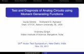 Test and Diagnosis of Analog Circuits using …MotivationMoment Based TestGeneralizationResultsFault DiagnosisConclusion Test and Diagnosis of Analog Circuits using Moment Generating