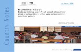 Burkina Faso: integrating conflict and disaster risk reduction into …education4resilience.iiep.unesco.org/sites/default/files/... · 2017-02-01 · 2.1 Preconditions for the integration