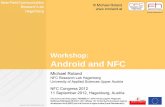 Workshop: Android and NFC - Michael Roland · Near Field Communication Research Lab Hagenberg . . Outline Basics – NFC – Tags – NDEF Android + NFC Hands-On – Part 1: NDEF