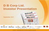 D B Corp Ltd. Investor Presentation...•Launched in 2006, 94.3 MY FM operates from 30 stations in 7 states •94.3 MY FM continues to be no.1. in markets of Madhya Pradesh, Chhattisgarh