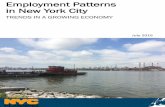 Employment Pattersn in New York City - Welcome to NYC.gov...last five years alone, the city added almost 500,000 jobs. This is the largest gain over any five-year period since at least