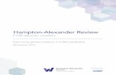 Hampton-Alexander Review – November 2016 · 5 Hampton-Alexander Welcome This is the fourth Hampton-Alexander Report. Although it is formally set up as a Government Review and is