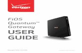 FiOS Quantum Gateway USER GUIDE - Verizon...through of WAN-side DSCPs, Per Hop Behaviors (PHBs), and queuing to LAN-side devices – Remote management and secured remote management