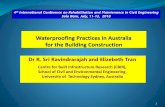 Dr R. Sri Ravindrarajah and Elizebeth Tran · Australian Standards (AS 4858)–Wet Area Membranes Standard Testing Procedure for the Evaluation of moisture penetration of waterproofing