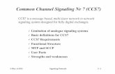 Common Channel Signaling Nr 7 (CCS7) - TKK · Common Channel Signaling Nr 7 (CCS7) ! Limitation of analogue signaling systems ! Basic definitions for CCS7 ! CCS7 Requirements ! Functional