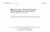 Monocular Visual Acuity Of Persons 4-74 Years · series 11 Number 201 Monocular Visual Acuity Of Persons 4-74 Years United States -1971-1972 Visual acuity levels with usual correction,