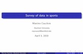 Maxime Cauchois - Stanford University · Maxime Cauchois (Stanford University) Data in sports April 3, 2019 5 / 15. In-game strategy with data Figure: Analysis of the 2 for 1 strategy