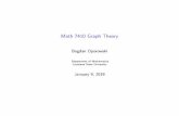 Math 7410 Graph Theorybogdan/7410/handout.pdfMath 7410 Graph Theory Bogdan Oporowski Department of Mathematics Louisiana State University January 9, 2019. Deﬁnition of a graph Deﬁnition