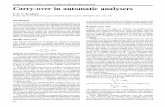Automatic Carry-over in automatic analysersdownloads.hindawi.com/journals/jamc/1984/658513.pdf · 2019-08-01 · Journal ofAutomatic Chemistry, Volume6, Number2 (April-June 1984),