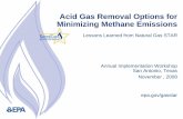 Acid Gas Removal Options for Minimizing Methane Emissions ...Membrane separation of CO 2 from feed gas Cellulose acetate spiral wound membrane High CO 2 permeate (effluent or waste
