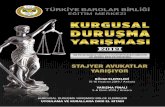 STAJYER AVUKATLAR YARIŞIYOR · 2019-04-10 · Staj eğitiminde çok önemli bir yeri olan “Kurgusal Duruşma Yarışması”, TBB Eğitim Merkezi tarafından, “Türkiye Barolar