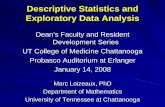 Descriptive Statistics and Exploratory Data Analysis...Exploratory Data Analysis, page 1 Exploring our data Gives us an overall view Helps us consider basic assumptions Helps us spot