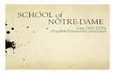 SCHOOL of NÔTRE-DAME · University of Nôtre-Dame de Paris ! Nôtre-Dame in 1630, On the Île-de-la-Cité ! ... SCHOOL of NÔTRE-DAME ! Mode I: Trochee —long short ! Mode II: Iamb—short