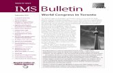 Volume 45 • Issue 6 IMS Bulletin · Brillinger), Ethel Newbold Prize Lecture (Judith Rousseau) and a Plenary Lecture (Martin Hairer). On the Monday evening there was a reception