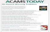 An Award-Winning Tradition - ACAMSfiles.acams.org/pdfs/2019/acams-today-awards-2019.pdfAn Award-Winning Tradition The award-winning ACAMS Today is the leading publication for career-minded