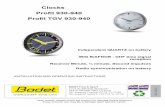 Profil 930-940 and TGV Analogue clocks instructions · clock directly to a metal or reinforced concrete partition or wall. The best reception conditions are outside buildings or near