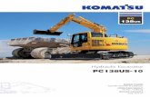 PC 138US - Becoma2 Walk-Around The Komatsu PC138US-10 hydraulic excavator was designed with an ultra-short tail swing to meet the challenges of work in conﬁ ned areas. With a near-zero