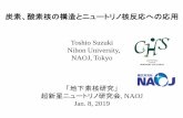 Toshio Suzuki Nihon University, NAOJ, Tokyo · 2019-01-17 · 炭素、酸素核の構造とニュートリノ核反応への応用 Toshio Suzuki Nihon University, NAOJ, Tokyo 「地下素核研究」