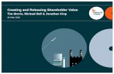 Creating and Releasing Shareholder Value · Creating and Releasing Shareholder Value Tim Morris, Michael Bell & Jonathan King 20 May 2010. ... subdued private equity and availability
