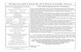 Hohenwald Church of Christ Family News...2017/09/17  · Hohenwald Church of Christ Family News Vol. 72, Issue 38, September 17, 2017 Shepherds Darrell Hinson 931-209-5146 Rick Jones