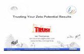 Trusting Your Zeta Potential Results · (webinar TE013) Dilution, DILUTION, DILUTION! Zeta potential result interpretation Assess data quality How can z.p. be used in conjunction