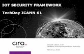 IOT SECURITY FRAMEWORK TechDay ICANN 61 · ccTLD VALUE PROPOSITION • Motivation –Ensure long term ccTLD relevance in the future of IoT –To create a secure