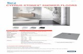 CYPRUS STONEX SHOWER FLOORS · CYPRUS STONEX® SHOWER FLOORS INSTALLATION INSTRUCTIONS Cyprus Shower Floor Instructions for Installation and Use A. WATERPROOFING The area in which