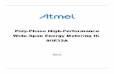 Poly-Phase High-Performance Wide-Span Energy Metering IC … · 2016-11-22 · Poly-Phase High-Performance Wide-Span Energy Metering IC 90E32A Version 1.0 April 2, 2013. ... Atmel-Meter-ATM90E32A-Eng-Datasheet-Eng_042013