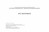 ALBANIA - International Budget Partnership · International Budget Partnership . OPEN BUDGET QUESTIONNAIRE . ALBANIA . September 2007 . International Budget Partnership . Center on