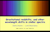 Gravitational redshifts, and other wavelength shifts in ...dainis/Presentations/Vilnius_2011/... · STELLAR CONVECTION – White dwarf vs. Red giant Snapshots of emergent intensity