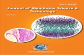 Journal of Membrane Science & Technology · 2014-05-31 · The Journal of Membrane Science & Technology an international, peer-reviewed journal, publishing an overview of research