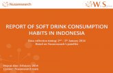 REPORT OF SOFT DRINK CONSUMPTION HABITS IN INDONESIA...A. Executive summary –Brand awareness [5] Coca-Cola is the brand leader for soft drink category. • The top three soft drink