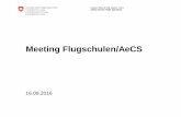 Meeting Flugschulen/AeCS - bazl.admin.ch...CHF 200.- CHF 250’000.-Surveillance (each activity) CHF 300.- CHF 20’000.-legal basis SR 748.112.11 Verordnung über die Gebühren des