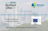 Workshop A5 - Resilient Cities 2019 · Building Inclusive Multi-stakeholder and Bankable Flood Resilience in Cities . ... recharge conserving water in natural systems decreasing speed,