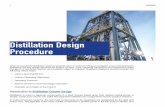 Distillation Design Procedure · • Diameter and Height of the Column Introduction to Distillation Column Design Distillation is used to separate components in a feed mixture based