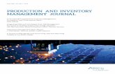 PRODUCTION AND INVENTORY MANAGEMENT JOURNAL · 2 PRODCTIO AND INVENTORY MANAGEMENT JORNAL ABOUT THE PRODUCTION AND INVENTORY MANAGEMENT JOURNAL Through the support of APICS Foundation,