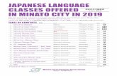 JAPANESE LANGUAGE CLASSES OFFERED IN MINATO CITY IN …minato-intl-assn.gr.jp/wp-content/uploads/2015/06/Japanese-Classes.pdf · 5 Tamachi Nihongo Club Beginner-Advanced Tuesdays