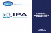 Data & Intelligence Services GENERAL AWARENESS BRIEFING. 2019 07 04 Appendix B IPA-General...investigatory powers, strengthening safeguards and introducing oversight arrangements.