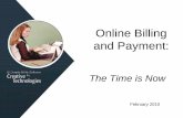 Online Billing and Payment - El Dorado Utility Billing Billing and Payment.pdfThe Time is Now 12 • A recent survey examined the reasons people choose to pay bills online: – Speed