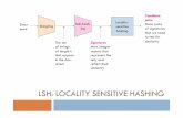 LSH: LOCALITY SENSITIVE HASHING - uniroma1.ittwiki.di.uniroma1.it/pub/BDC/Schedule/lecture13-localitySensitive.pdfCandidates from min-hash signatures ! Pick a similarity threshold